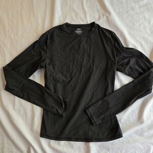 SKIMS fits everybody long sleeve tshirt Onyx black sz M